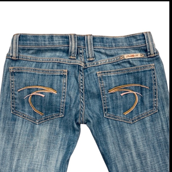 Y2K Frankie B. Light Blue Straight Leg low Rise Jeans - Picture 4 of 9